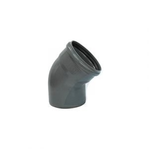 CODO 45 S.GRIS. 200MM GOMA