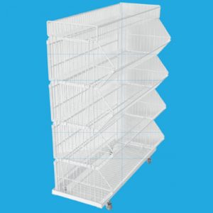 (OFERTA) GONDOLA DE CANASTILLO 5N,BASE CON RUEDA HRD